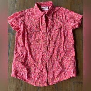 Wrangler Kids Red Button Down Shirt